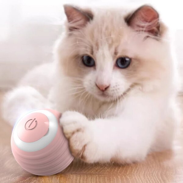 Interactive Cat Toy Ball - Automatic 360° Self-Rotating USB Rechargeable Rolling Ball for Kitten & Dog Exercise and Play - Image 2